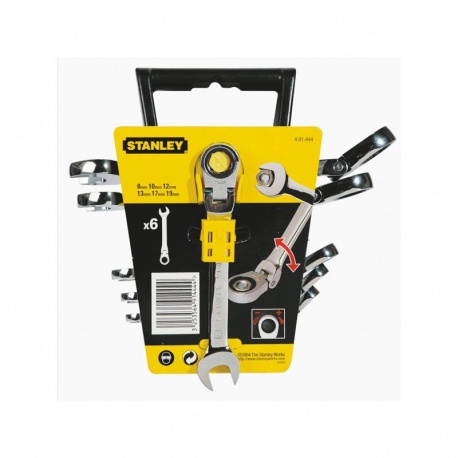 Stanley 4-91-444 Maxi Drive Combination ratchet spanners set - 6 pcs