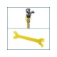 Stanley 0-70-454 Fixed Basin Wrench - 1/2 and 3/4"