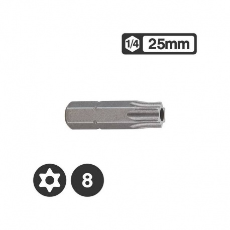 Force 1272508 - Μύτη Tamper Torx 1/4″ 25mm - TT8