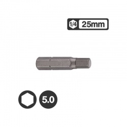 Force 1242505 - Μύτη Άλεν 1/4" 25mm - 5.0mm