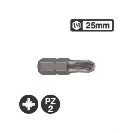 Force 122252 - 1/4″ Pozidriv Bit 25mm - PZ2