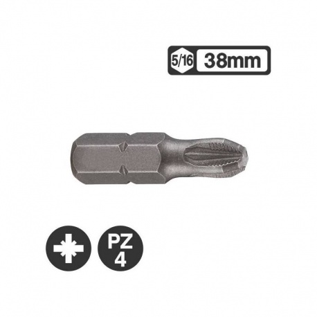 Force 152384 - 5/16″ Pozidriv Bit 38mm - PZ4