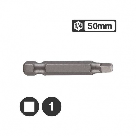 Force 124R501 - 1/4″ Long Square Bit 50mm - No 1