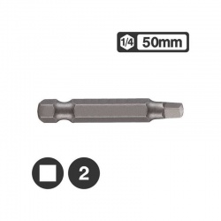 Force 124R502 - 1/4" Long Square Bit 50mm - No 2