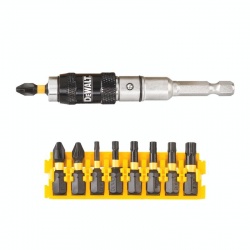 DeWalt DT70578T 10 pcs Set Pivoting 1/4" Bit Holder and Bits
