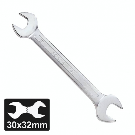 Force 7543032 - Double Open End Cr-V Spanner 30x32 mm