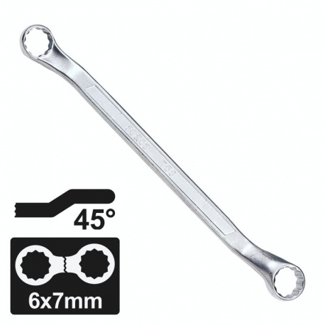 Force 7580607 - Πολύγωνο Κλειδί 45° Cr-V 6x7 mm
