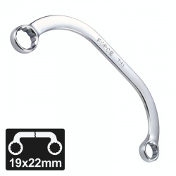 Force 7611922 - Half-moon Ring Wrench 19x22 mm
