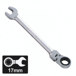 Force 75717F - Combination Swivel Gear Wrench 17 mm