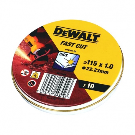 DeWalt DT3506 Inox Cutting Discs WA60TBF 1.0 x 115mm - 10pcs