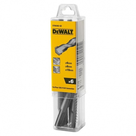 DeWalt DT60302 - SDS Plus Drill Bits 6 pcs Set 6-10mm