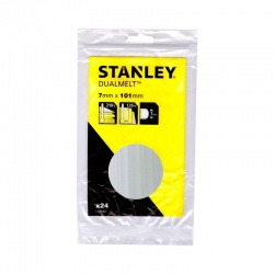 Stanley 1-GS10DT transparent hot-glue 7mm sticks - 24 pcs