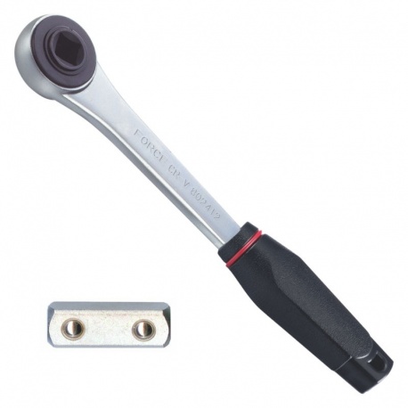 Force 802412 270mm 1/2" Cr-V square hole ratchet handle with removable drive