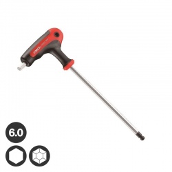 Force 76506G - Hex "L" Grip Key / Screwdriver - 6.0mm
