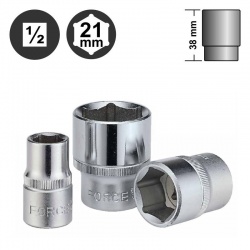 Force 54521 6pt. surface flank socket 1/2" - 21mm