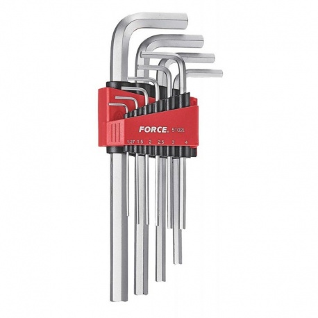Force 5102L 10pcs long hex-key set