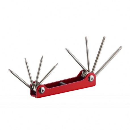 Force 5087TF 8pcs folding tamperproof torx key set, T5H-T20H