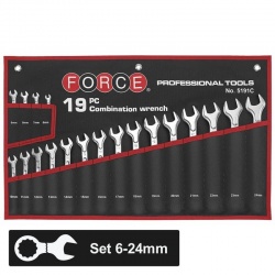 Force 5191C Combination Spanners Set - 19 pcs