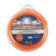 Nylon round-shaped orange trimmer line, 3.3mm x 46m