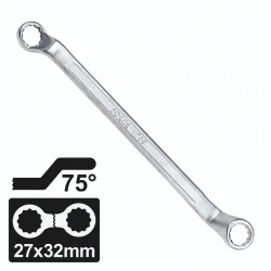 Force 7592732 75° Offset Cr-V Ring Spanner 27x32 mm