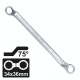 Force 7593436 - 75° Offset Cr-V Ring Spanner 34x36 mm