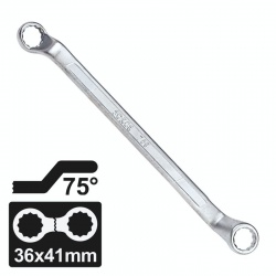 Force 7593641 75° Offset Cr-V Ring Spanner 36x41 mm