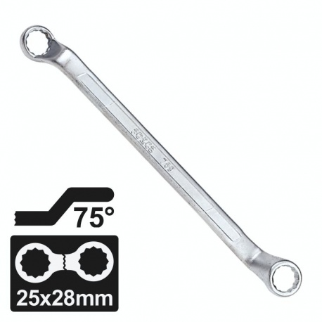 Force 7592426 - 75° Offset Cr-V Ring Spanner 24x26 mm
