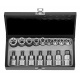 Force 4171 1/2" 16 pcs 6-Star socket - star socket bit set