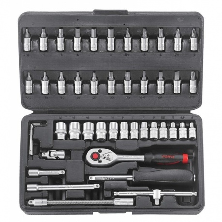 Force 2462 - 1/4" 46 pcs flank and bits socket set