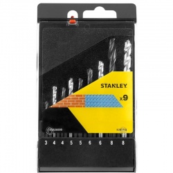 Stanley STA56000 σετ 9 τεμ. τρυπάνια HSS 3-8mm & διαμαντοτρύπανα 4-10mm