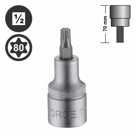 Force 34607080 Torx bit 1/2" socket - T80