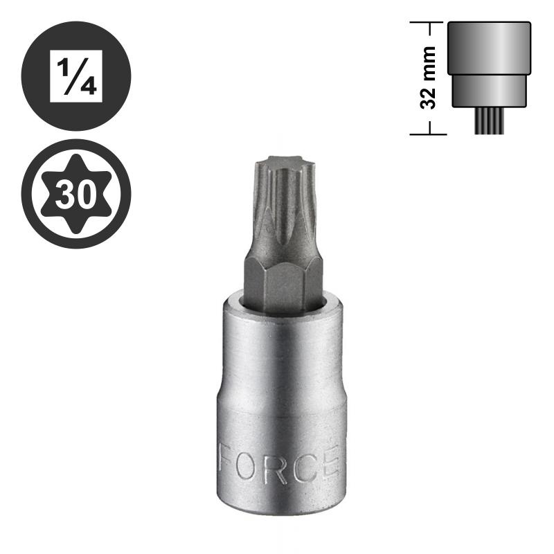 Embout 1/4 Torx 30 long 70 mm