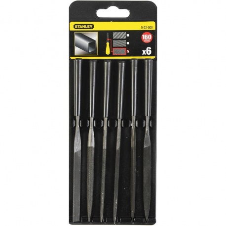 Stanley 0-22-500 Needle file set 160mm - 6 pcs