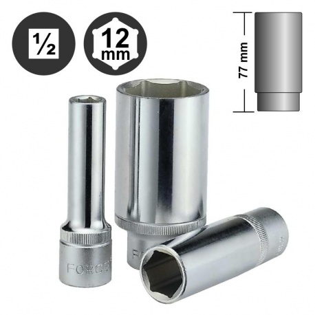 Force 5457712 εξάγωνο βαθύ καρυδάκι surface 1/2" - 12mm