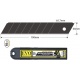 KDS HB-10BH Black Snap-Off Knife Blades 25 x 0.7mm - 10pcs