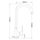 Modea Omega 00-2066 (00-02066) Αναμεικτική Μπαταρία Κουζίνας Ψηλή 303mm
