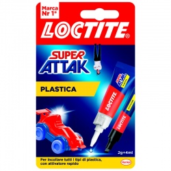 Henkel Loctite Super Attak Plastica (All Plastics) Glue 2g+4ml