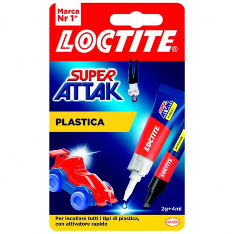 Henkel Loctite Κόλλα Πλαστικών Super Attak Plastica (All Plastics) 2g+4ml