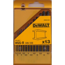 DeWalt DT5912 HSS-R Drill Bits 13 pcs set 1,5-6,5mm