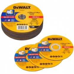DeWalt DT20594 Δίσκοι Κοπής Inox WA60TBF 1.0 x 125mm - 25 τεμ.