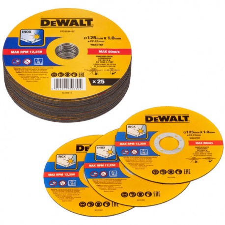 DT20594 Inox Cutting Discs WA60TBF 1.0 x 125mm - 25pcs
