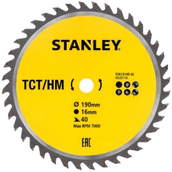 Stanley STA13145 Δίσκος Δισκοπριόνου 190x16mm - 40Δ