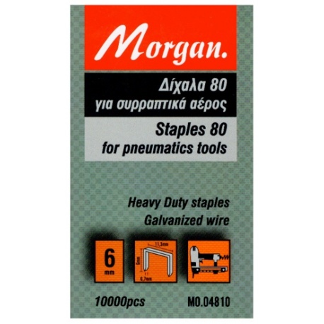 Morgan MO.04810 Type 80 Staples - 6mm - 10.000pcs